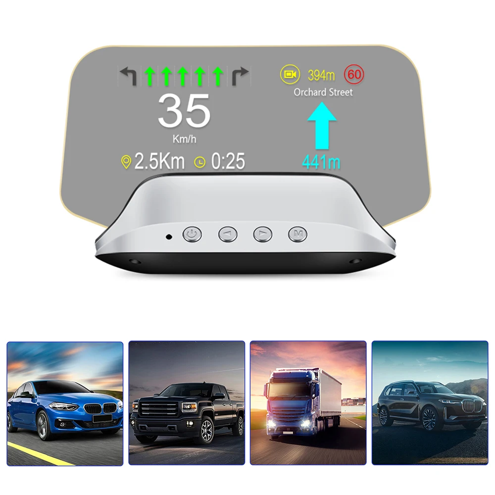 

Car Navigation On-board Computer Hud Head Up Display OBD2 GPS Speedometer Overspeed Warning Smart Auto Electronics Accessories