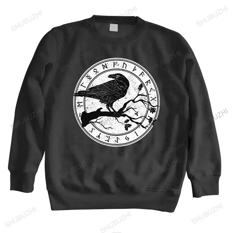 

Raven Of Odin Norse Runes Tattoo hoody for Men's Soft Cotton Fashion sweatshirt long sleeve Viking Ragnar hoodie Tops Apparel