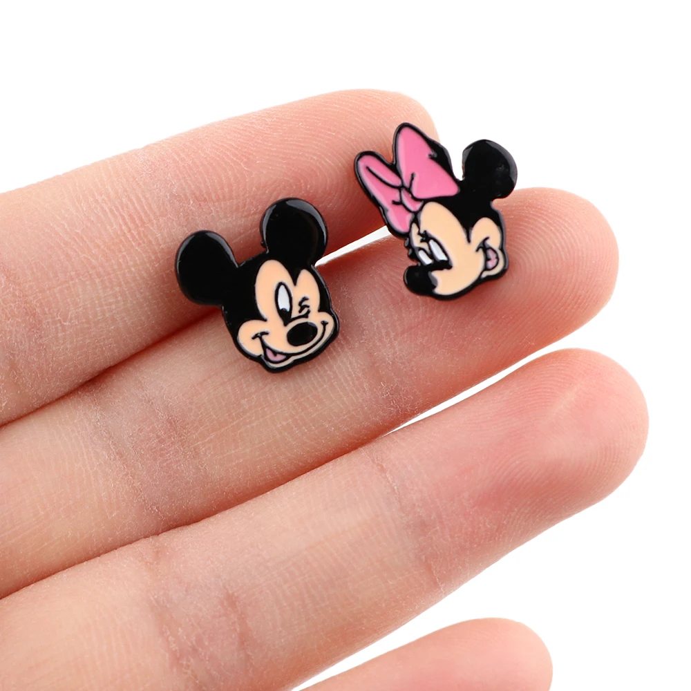 LT1304 милый Микки Пух Медведь мультфильмы аниме пирсинг для уха дети милые серьги