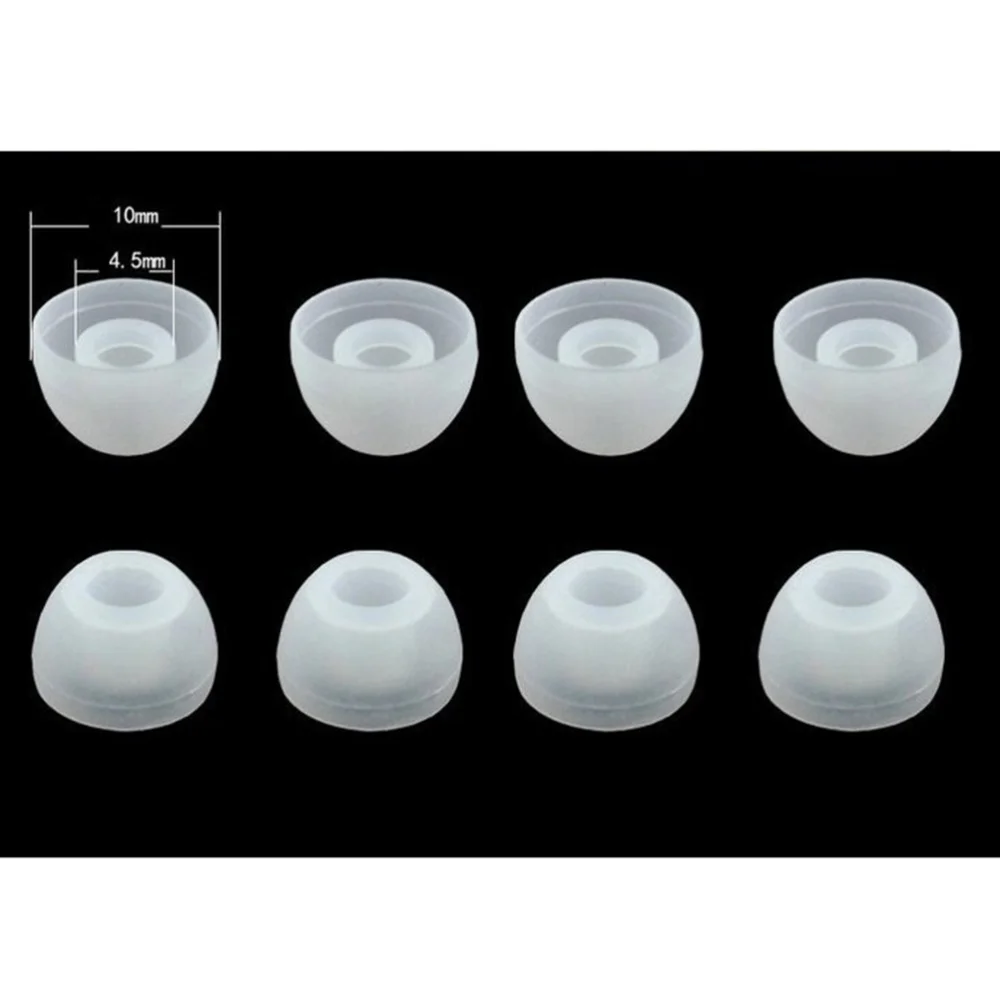

5 Pairs 3.8mm Silicone Bullet Earbuds Eartips Earplugs Cushion Replacement Ear Covers Tips Buds for In-ear Earphone (Transparent