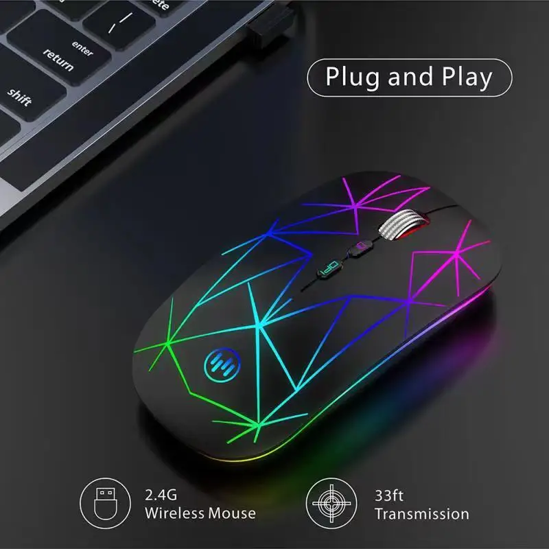 Перезаряжаемая беспроводная мышь компьютерная Bluetooth-мышь эргономичная Usb-мышь