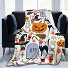 Флисовое одеяло для Хэллоуина, супермягкое, уютное, легкое, удобное, теплое, для дивана, кровати, одеяло для Хэллоуина