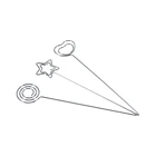 Круглая металлическая фотокарточка, держатель для карт дюйма, 50 шт., для заметок бумажная этикетка, для праздничной вечеринки