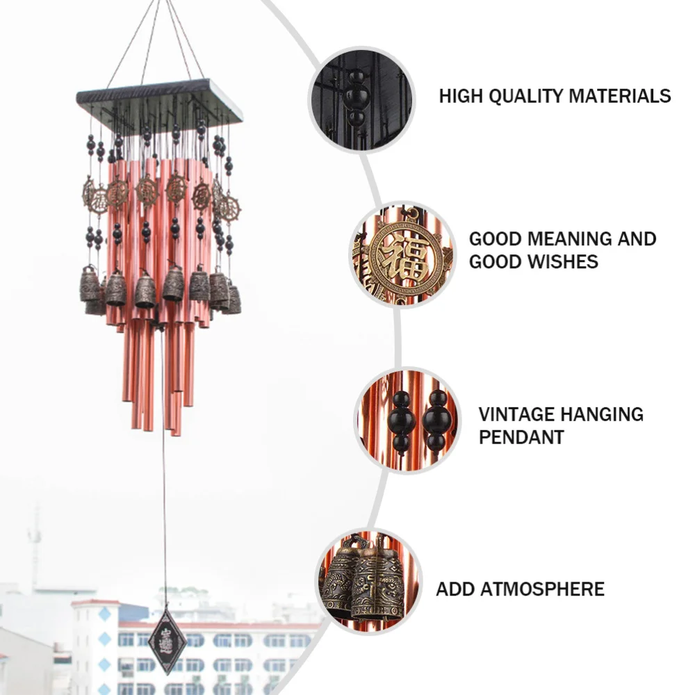 

1pc Retro Home Decoration Creative Wind Chime Pendant Garden Hanging Adornment
