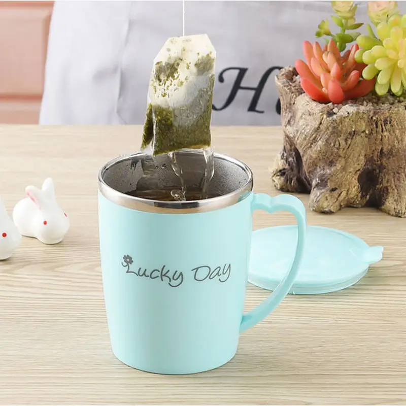 Кружка из нержавеющей стали Женская Студенческая офисная кружка для воды с