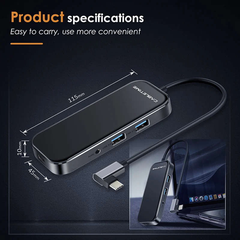 Кабель USB C концентратор USB3.0 HDMI RJ45 Type док станция адаптер для MacBook Pro Air