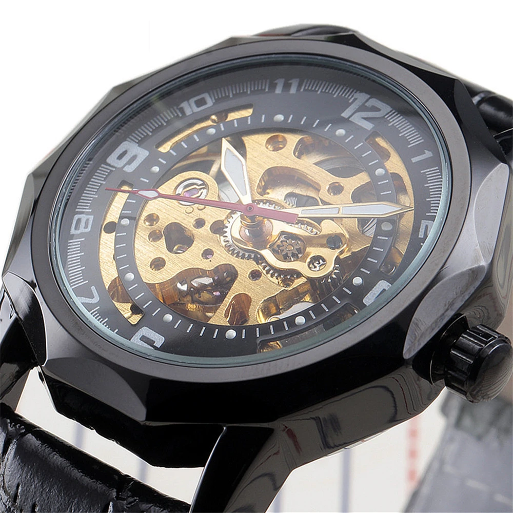 Часы скелетоны WINNER Мужские механические брендовые Роскошные Механические