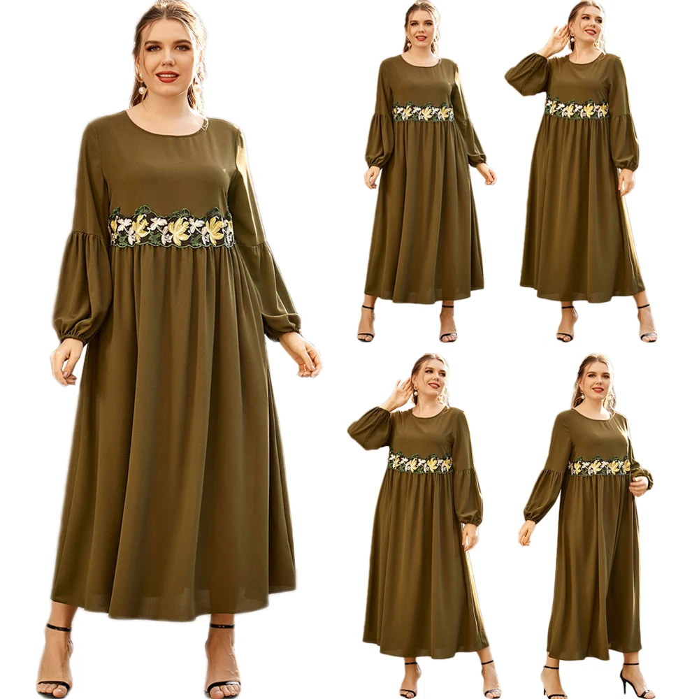 Женское длинное платье размера плюс Abaya в винтажном мусульманском арабском исламском рамадане, Женский кафтан, турецкий Ближний Восток, Сво...