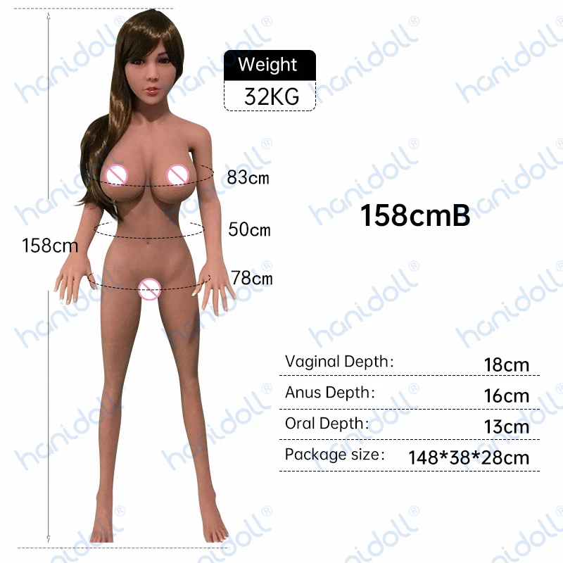 Секс-куклы Hanidoll 148-165 см Реалистичная Силиконовая секс-кукла из термопластичного