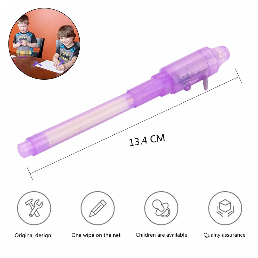 5 шт./компл. многофункциональная невидимая чернильная ручка УФ-фонарик лампа