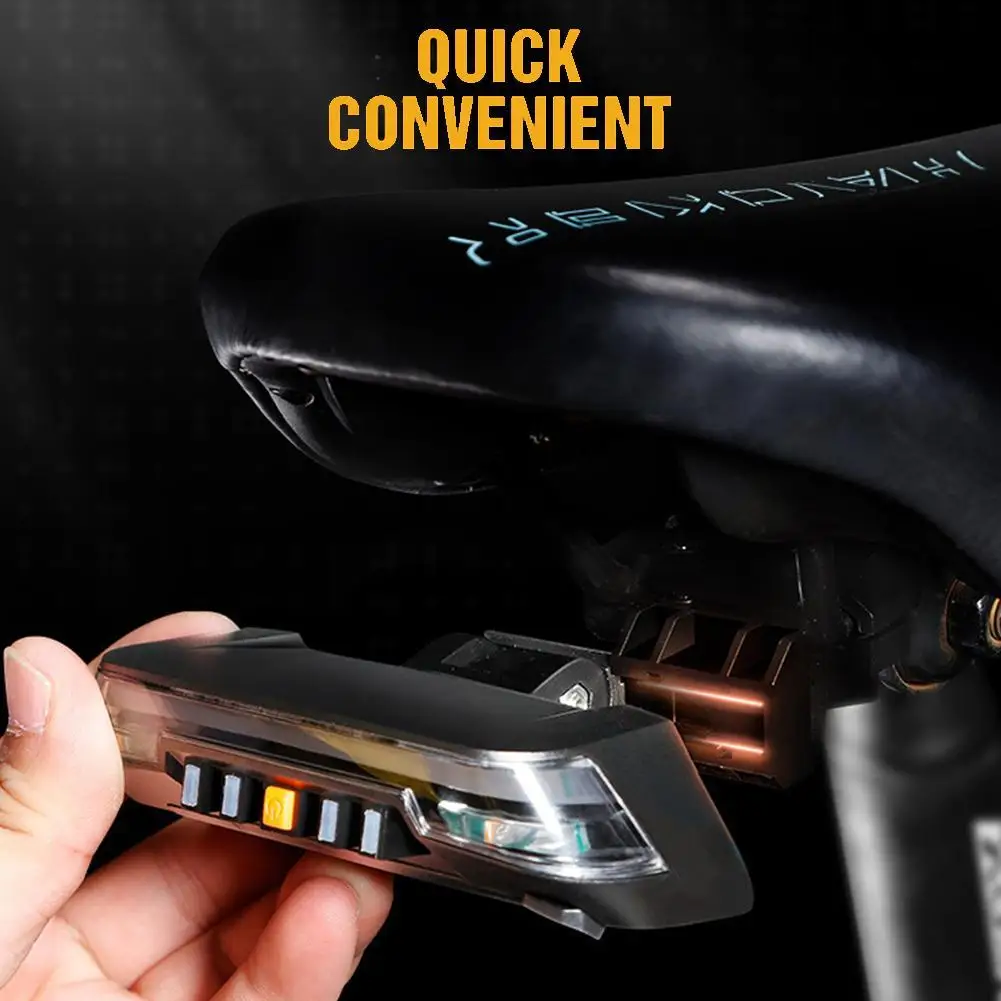 

Bicycle Turn Signal Wireless Remote Control Smart Brake Signal Riding Usb Light Inductio Turn Equipment Control Charging Bi R6G8