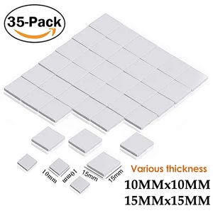 Силиконовая термопаста Для Xbox, ПК, VGA, GPU, SMD DIP, 35 шт., 15x15 мм, 10x10 мм, 1 мм, 2 мм