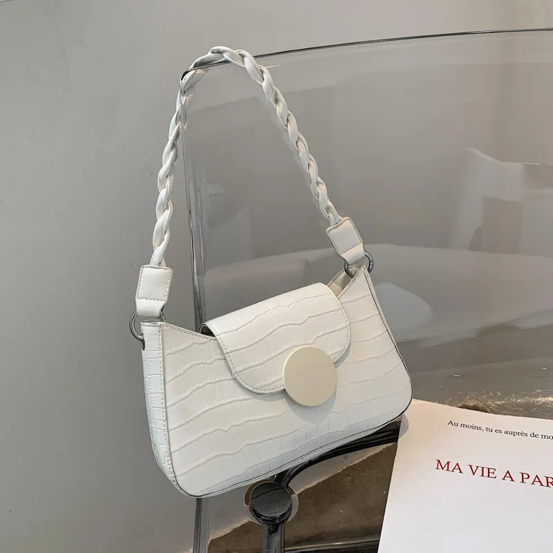 

Женская сумка через плечо, из искусственной кожи, с крокодиловым узором, 2020