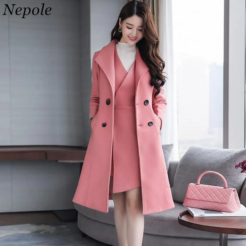 Neploe/Модный комплект из двух предметов платье без рукавов + пальто однотонные