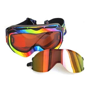 Мужские Поляризованные лыжные очки с двумя линзами, мужская и женская маска для катания на сноуборде, Спортивная маска, антизапотевающие линзы, профессиональные для ночных лыжных очков W321