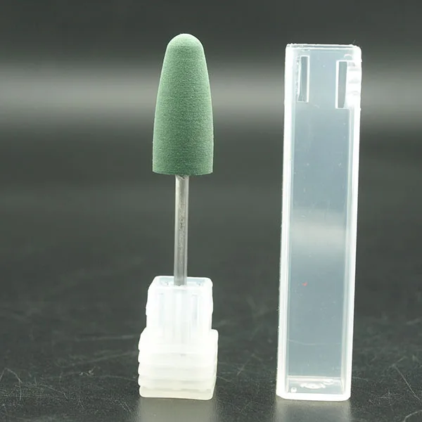 Green 240Grit 1 шт. Профессиональный u-образный педикюрный набор, резиновая силиконовая шлифовальная машина, Шлифовальная головка с хвостовиком 2,35 мм, 6 цветов на выбор - Цвет: Green 240Grit