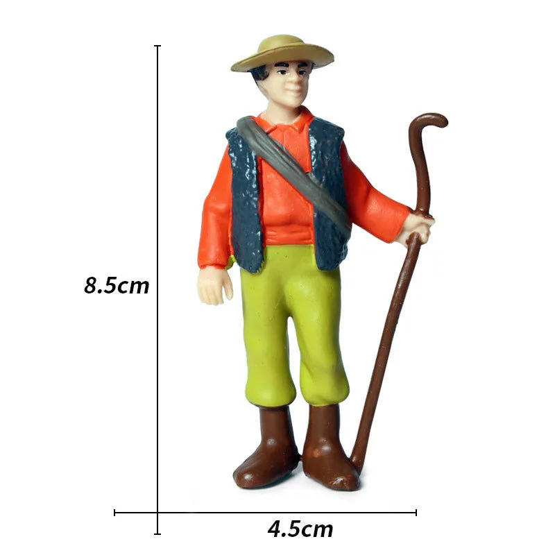 

Hot 1:25 Scale Farm Human Figure Worker Farmer PVC People Model Figurine Action Figure Decor Accessories Children Toys
