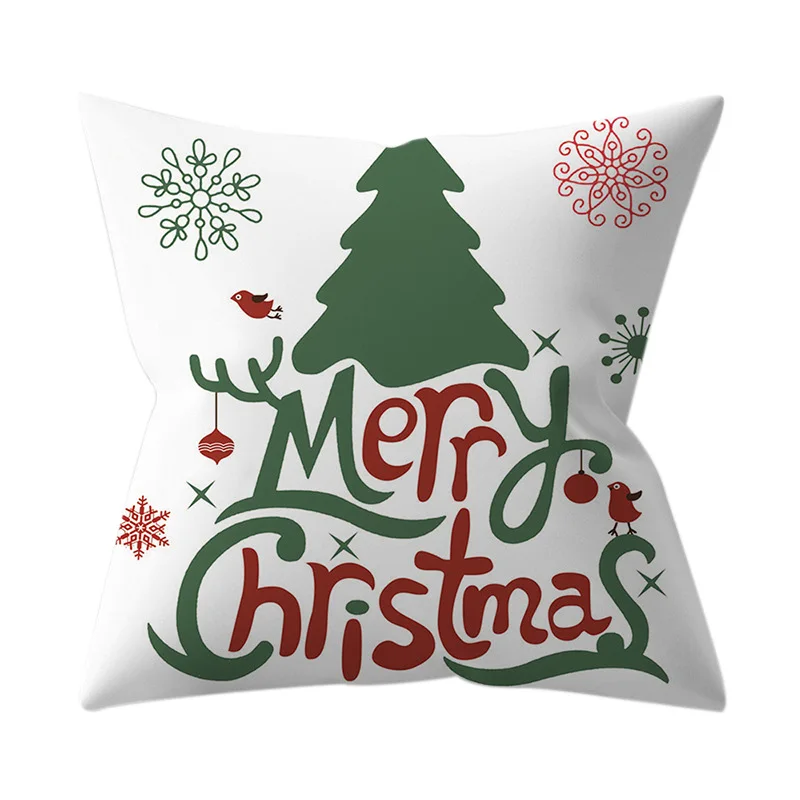 1 шт. 45*45 см Санта-Клаус Merry Christmas Наволочки Чехол новогодний домашний диван Автомобильная подушка Декоративные Чехлы для подушек