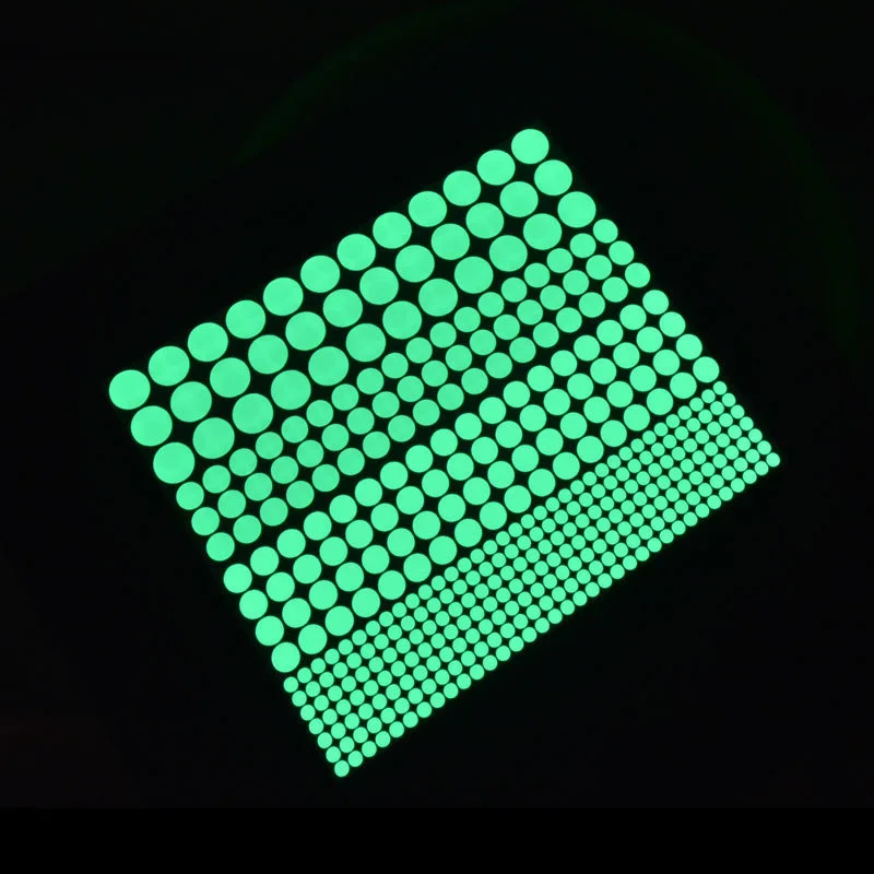 

Glow In The Dark Wall Luminous Stickers Fluorescent Round Dots Home Decorations