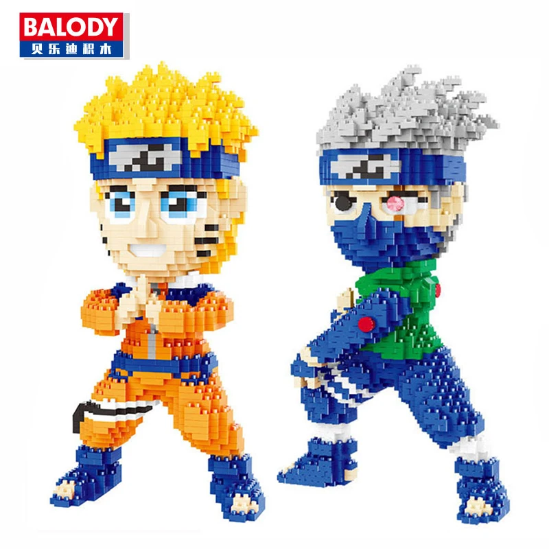 Balody японского аниме Наруто Brouto Ninja Хатаке Какаши 3D модель алмаз Мини Строительные