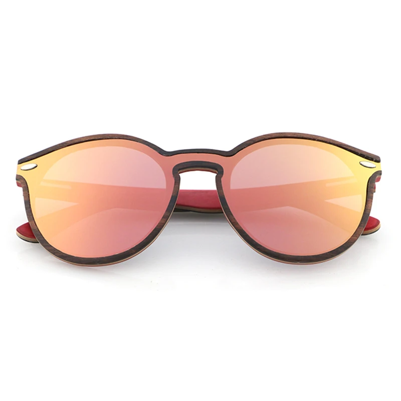 Стильные поляризационные солнцезащитные очки кошачий глаз с деревянным