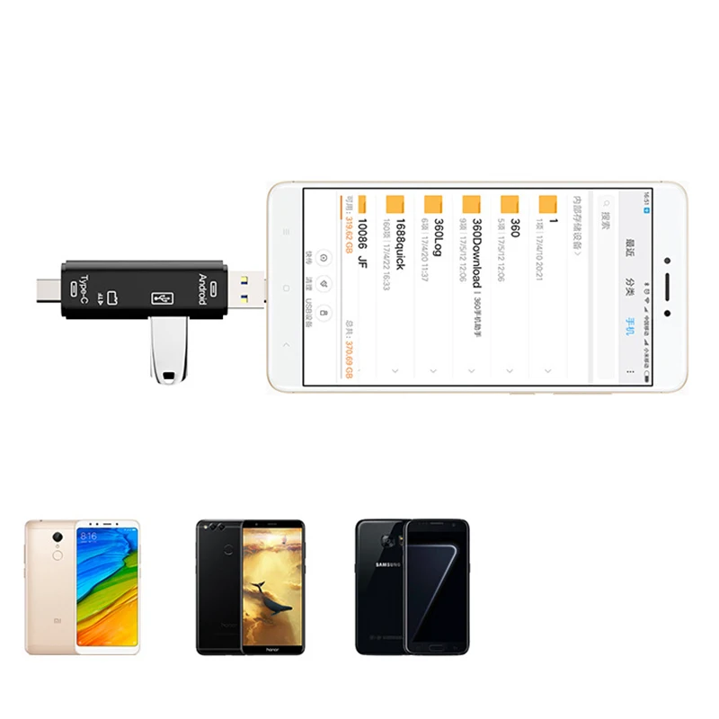5 в 1 Многофункциональный Usb 2.0 Type-C/Usb Micro USB/Tf карта памяти для Android Компьютерный