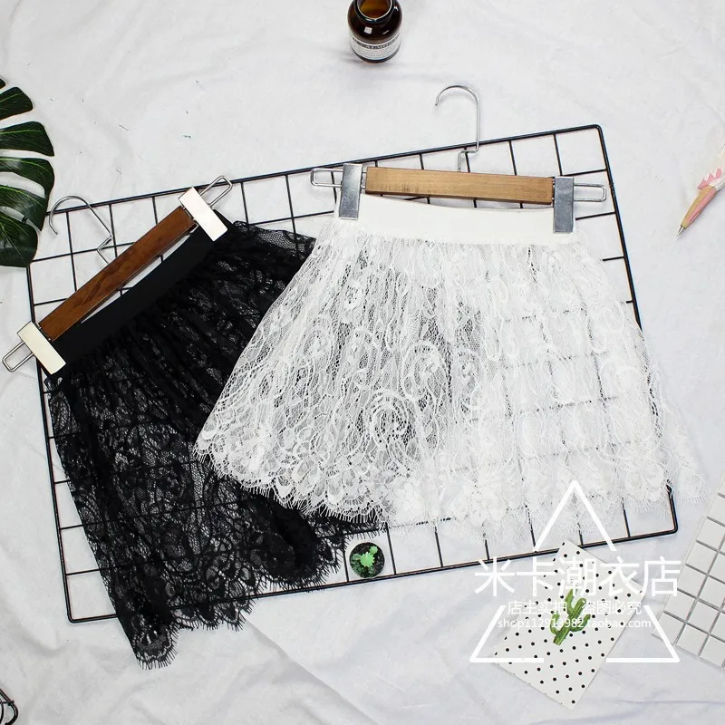 Корейская Сексуальная Тюль Кружево сеточка короткая юбка прозрачная нижняя