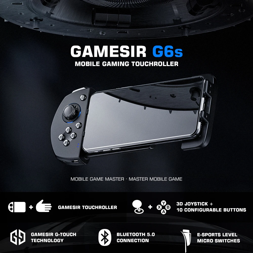 Беспроводной контроллер GameSir G6s для мобильных игр сенсорный Bluetooth PUBG смартфонов