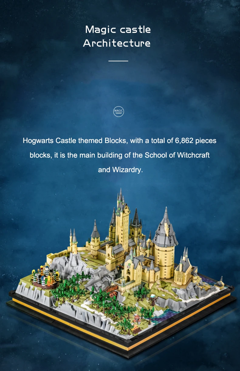 

2020 hot 6828PCS Hogwarts castle Series Model Building Blocks Toys For Children Interesting Gifts building blocks car bricks