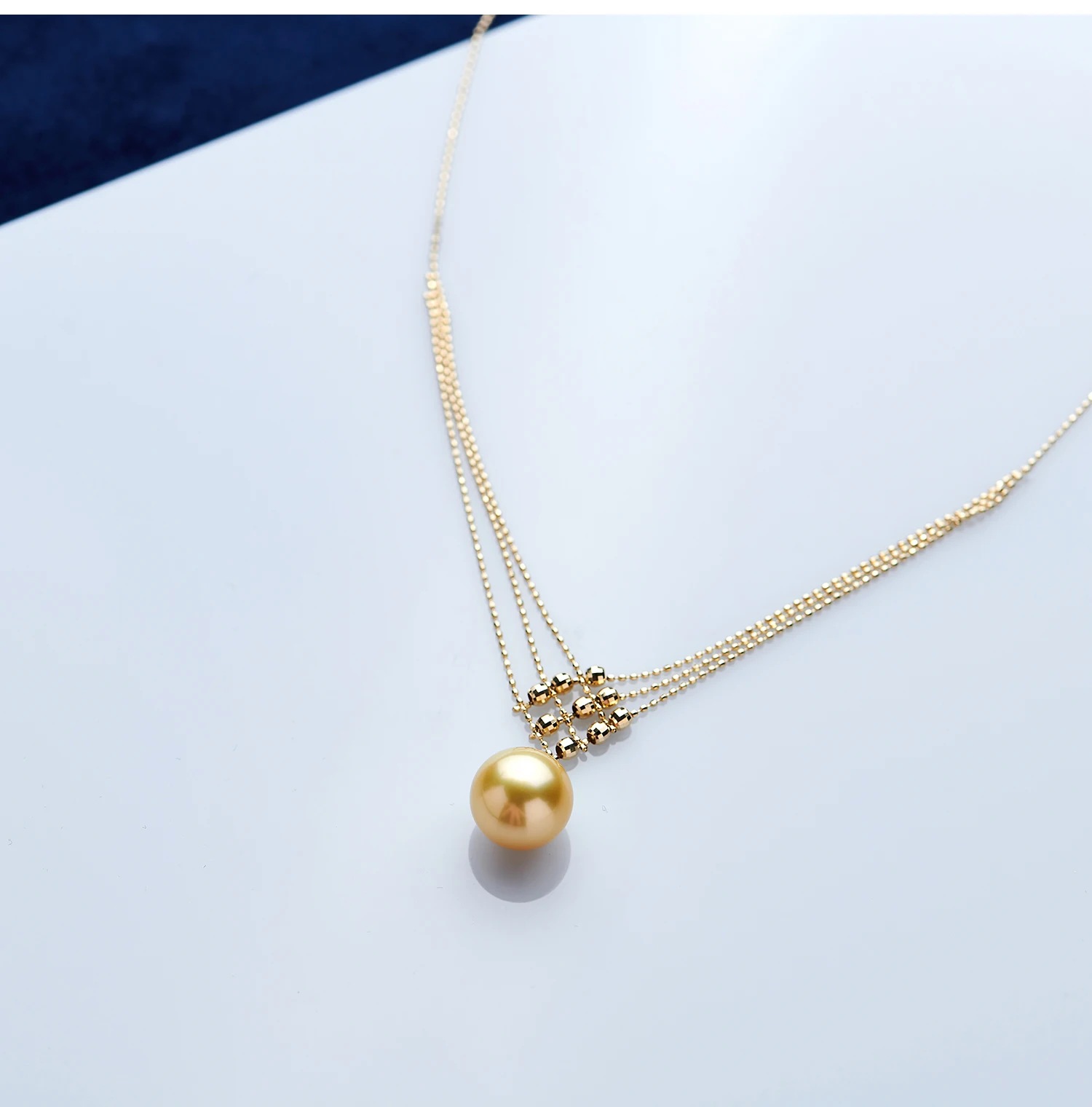 ?? 18 18kソリッドイエローゴールドジュエリー (AU750) 女性のレースのネックレスチョーカーチェーン天然海水南洋真珠ファッション女性