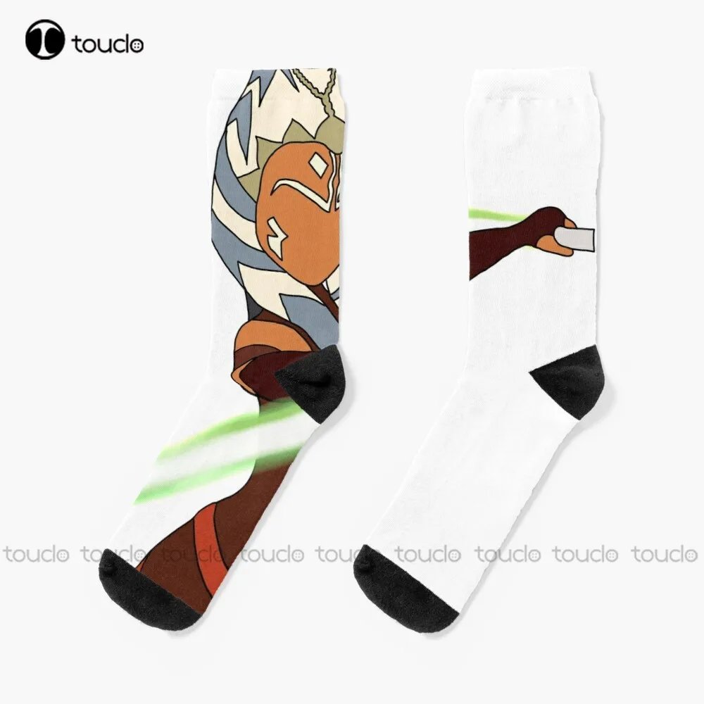 

Ahsoka Ahsoka Star Socks Mens Funny Socks Unisex Adult Teen Youth Socks Christmas Gift Custom Hd High Quality 360° Digital Print