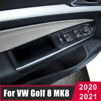 for vw golf 8 mk8 accessories 2020 2021 2022 inner door armrest car window switch adjust panel cover trim modification sticker