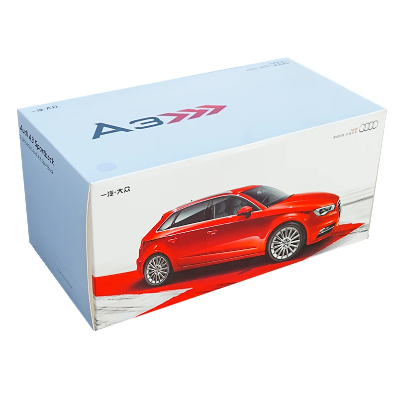 Оригинальный авторизованный подлинный сплав 1/18 масштаб Audi A3 Sportback красный литье