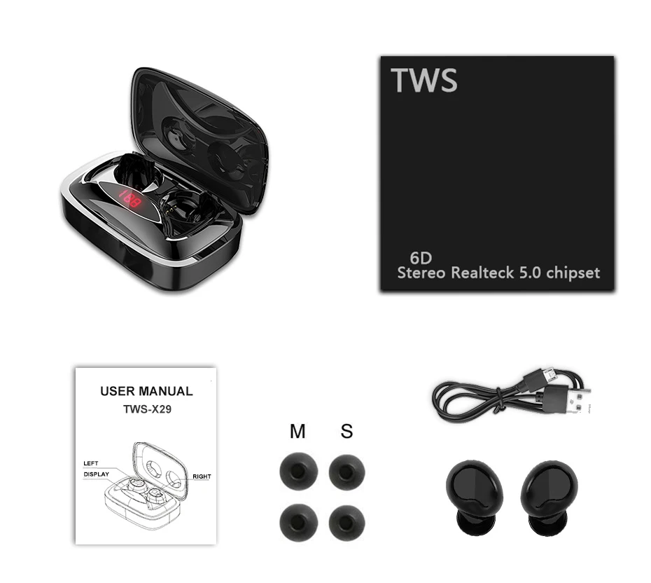 TiYiViRi X29 TWS Беспроводные Мини Bluetooth наушники спортивный телефон с микрофоном портативная зарядная коробка для Xiaomi huawei стерео наушники