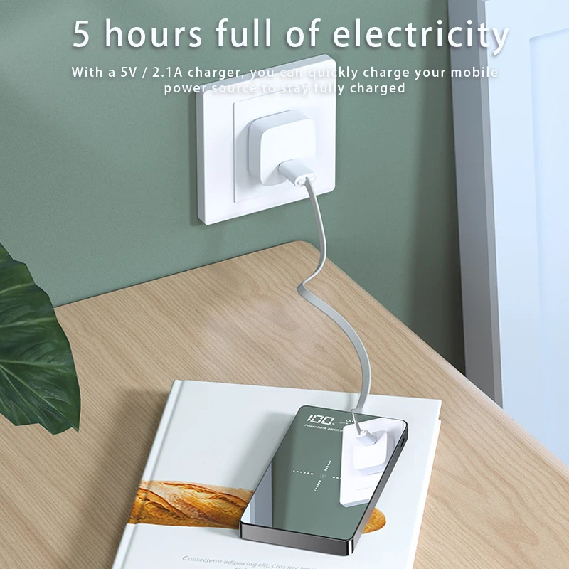 Внешний аккумулятор 20000 мАч портативное беспроводное зарядное устройство