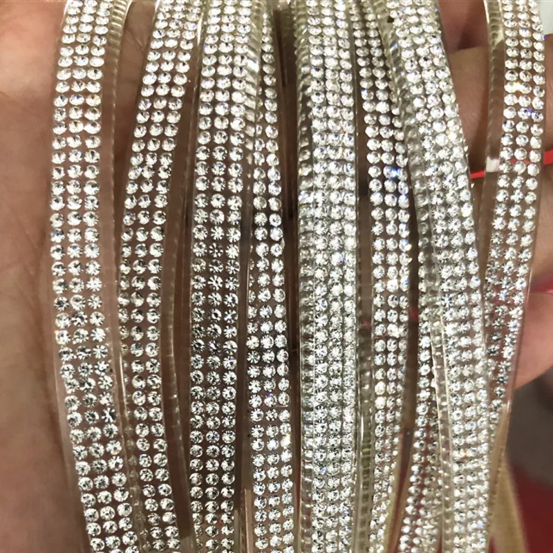 2 ярда ПВХ стразы обвязка для сандалий сумок обуви мебели прозрачный красный