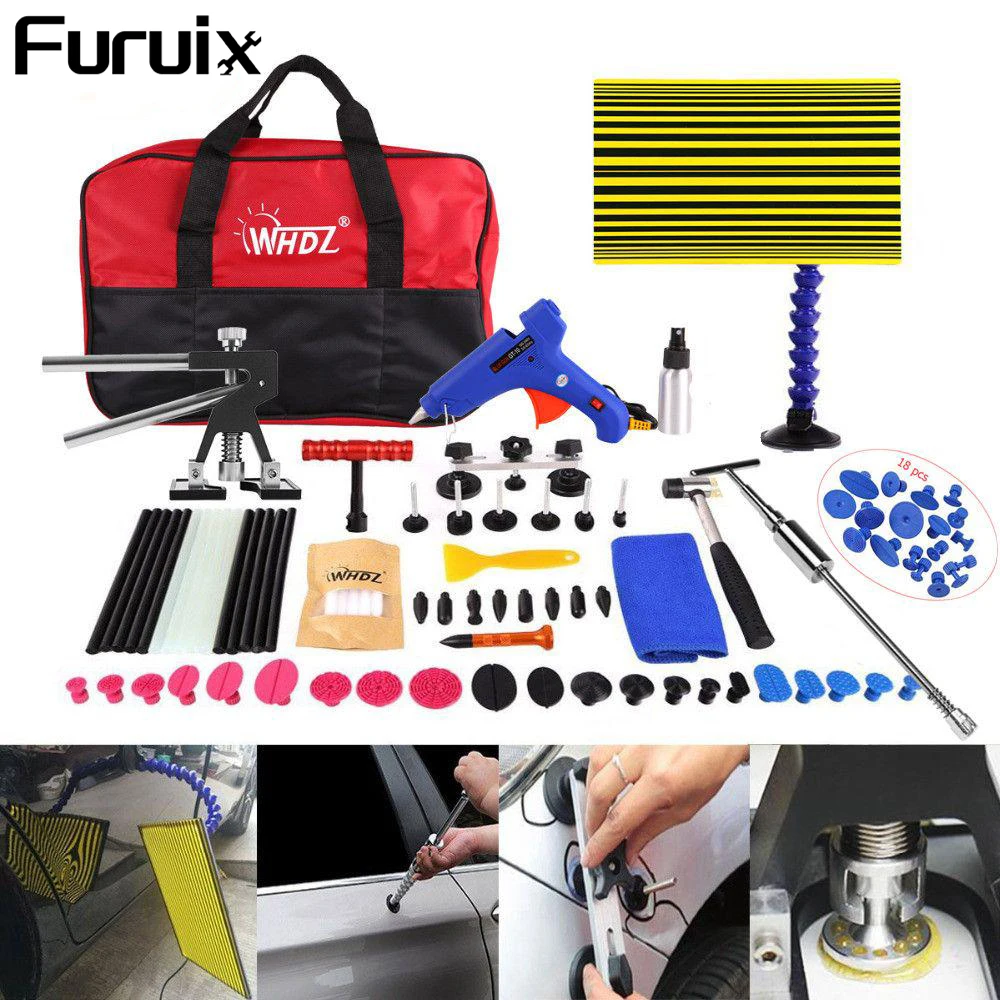 vender Furuix Ferramenta Manual Do Carro Dent Repair Tool Dent Levantador Ponte Remover Com Slide Martelo Conjunto De Ferramentas Manuais
