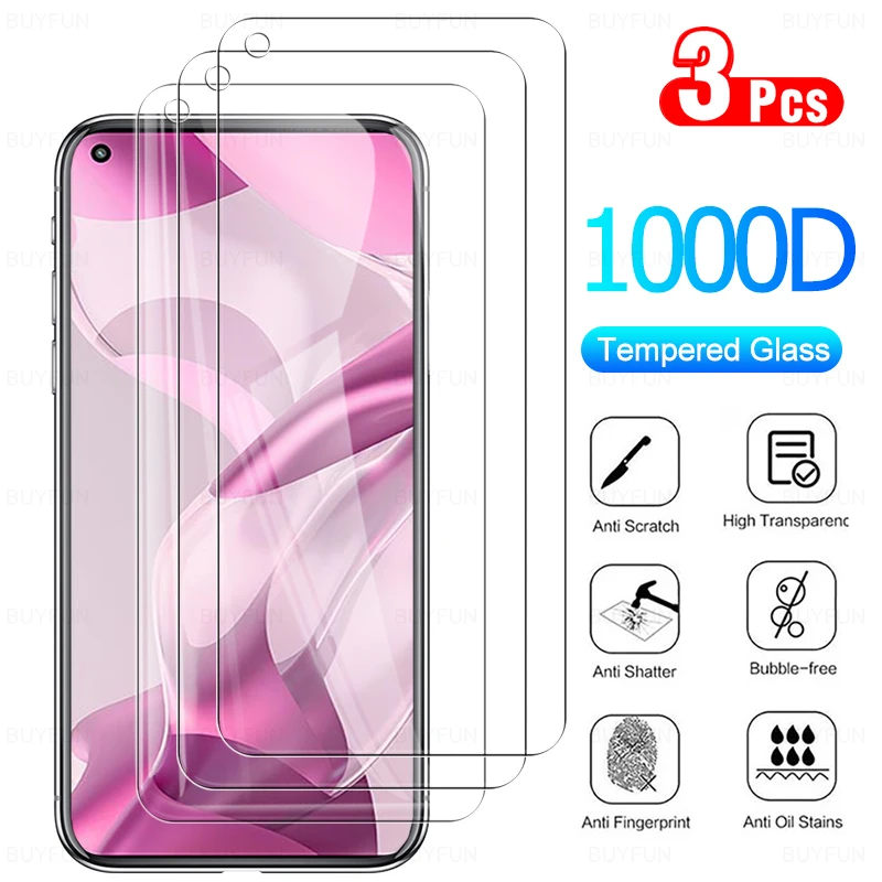 

3 шт. Защитное стекло для экрана для Xiaomi 11 Lite 5G NE lite 4g 5g 11T 11t Pro 11 pro ultra Anti-scratch закаленное HDFilm