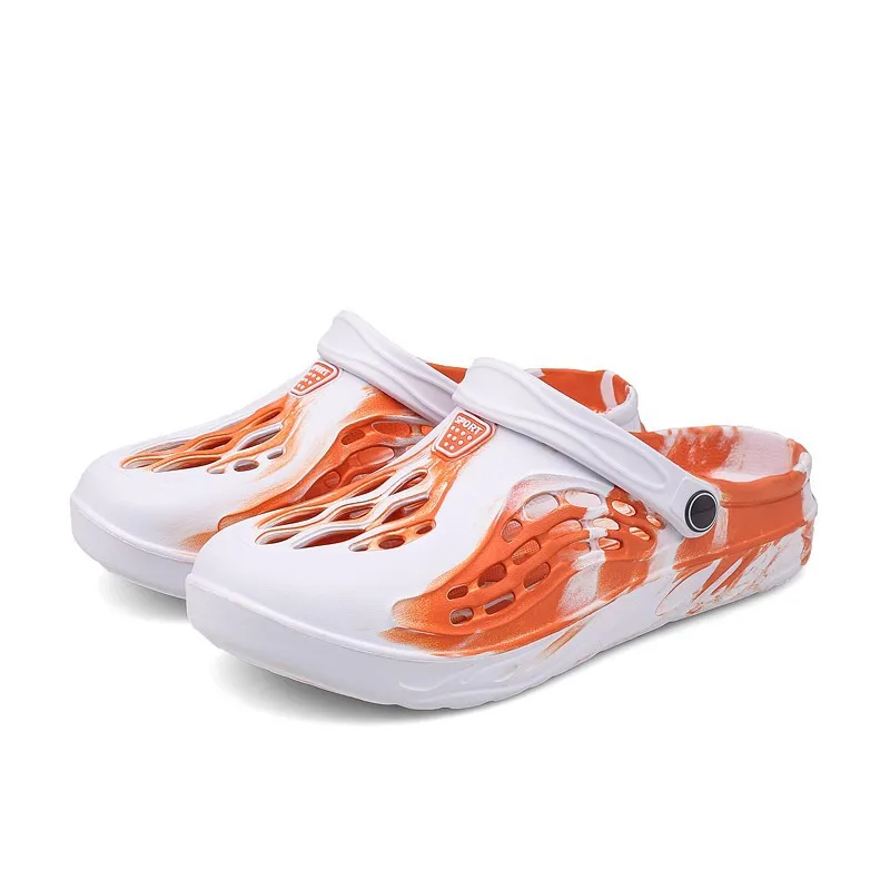 

Men's Slippers Summer Sandals Outdoor Hole Shoes Outer Sandals Household Half-drag Trend Graffiti Beach Sandals Sandal Homme