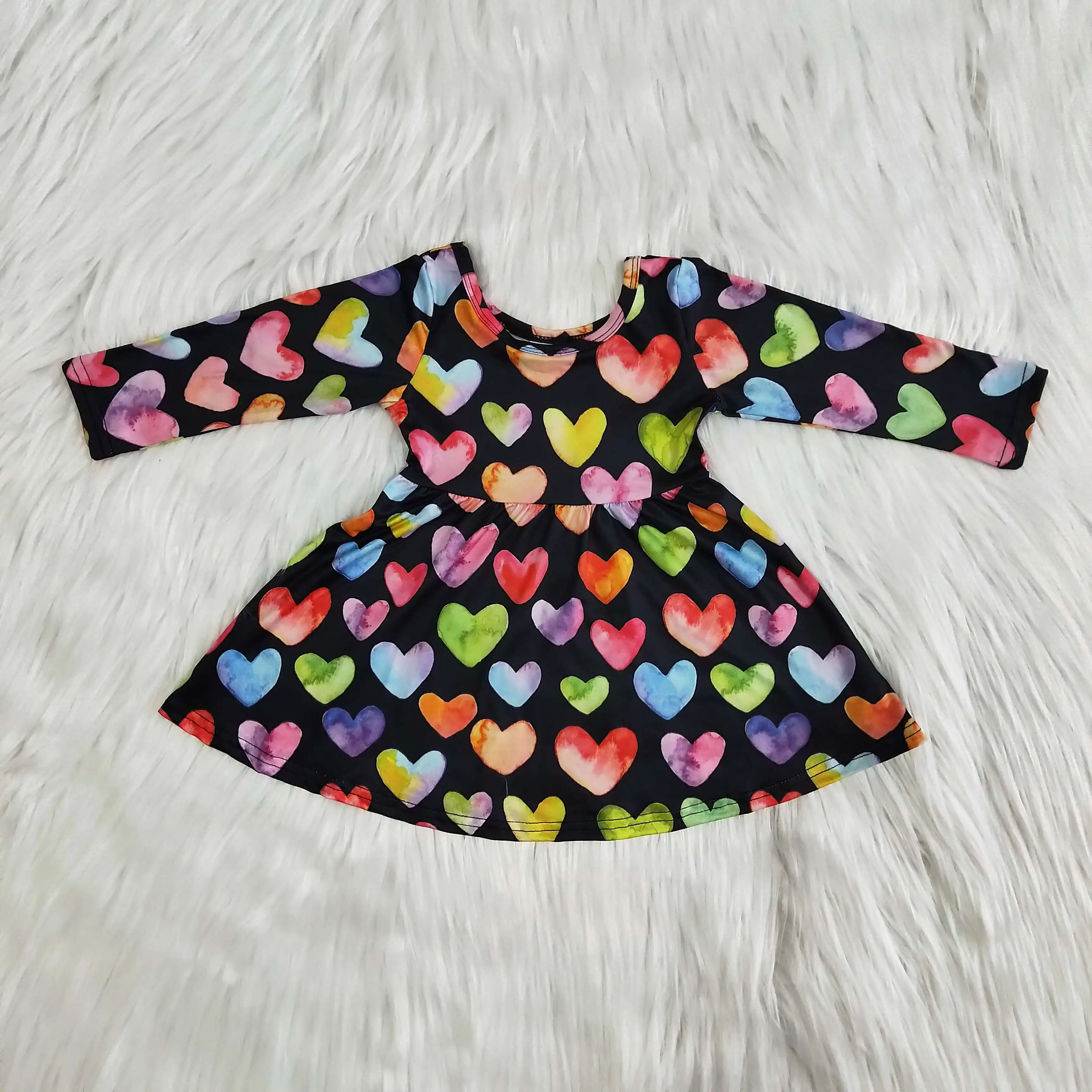 

Baby Girls Valentine's Day Dresses Kids Clothes Summer Princess Dress Children Dress Love Girls Cute Dress