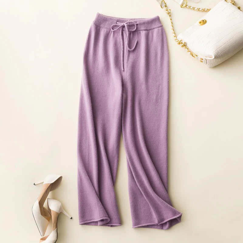 Женский кашемировый свитер с v образным вырезом Свободные повседневные