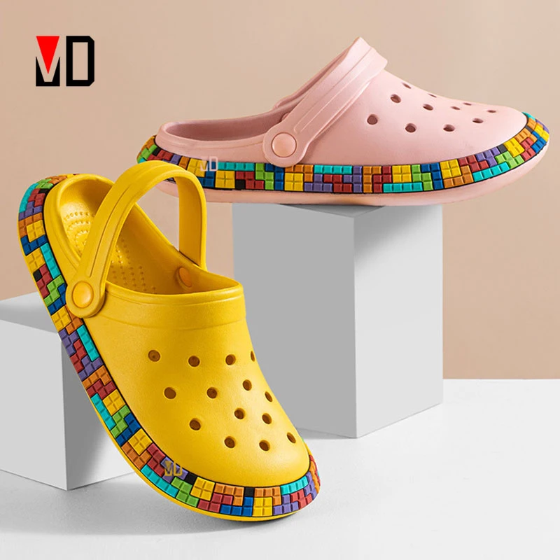 

Mo Dou 2021 New Spring/Summer Slippers Parents Children Kids Shoes Waterproof Quality EVA Smelless Beach Couples Women Men Soft