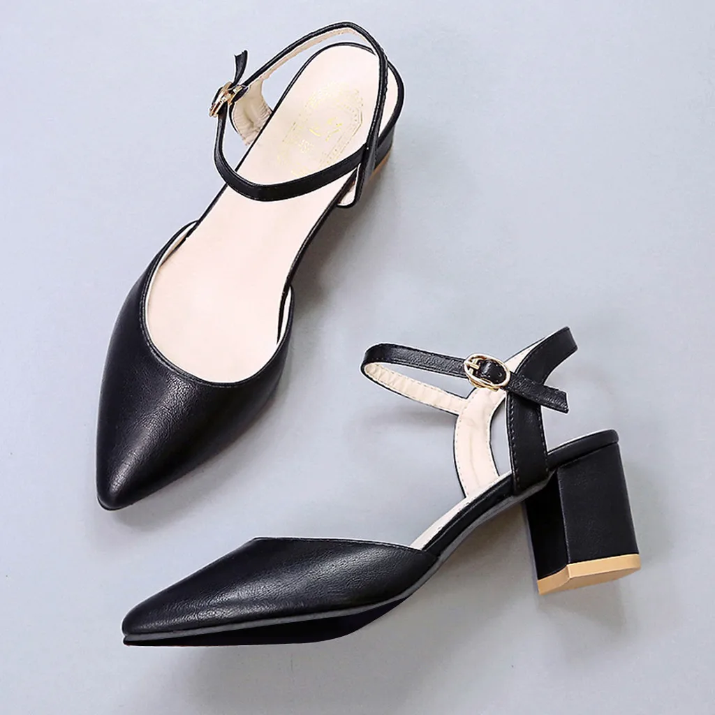 Женские кожаные сандалии с острым носком повседневная обувь для вечеринок