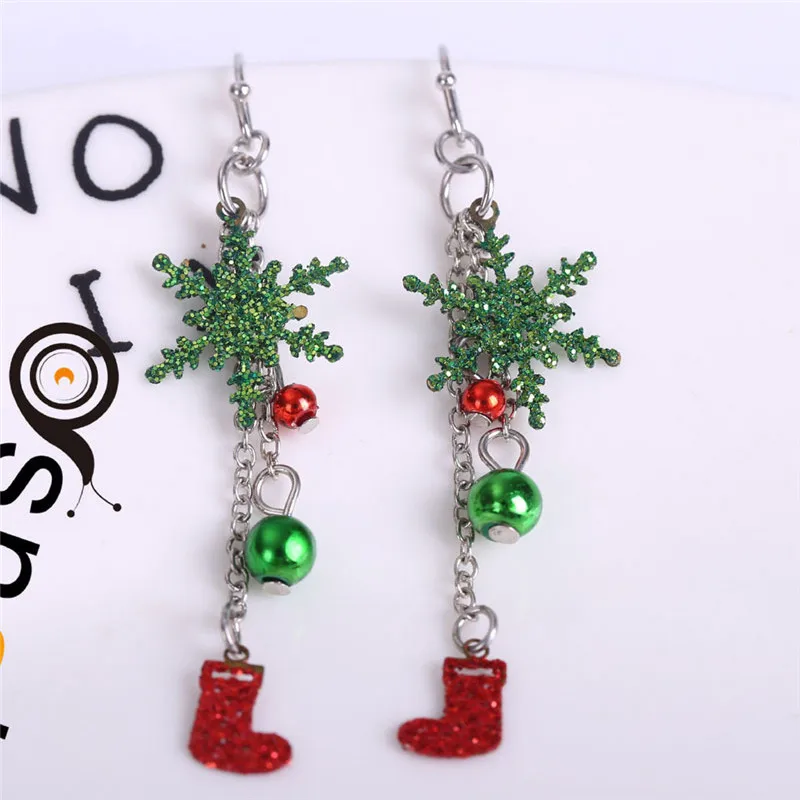 Женские серьги гвоздики с кристаллами Snow fake Bijoux массивные рождественский