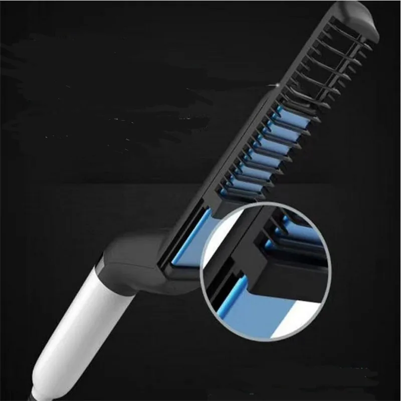 Электрический Выпрямитель для волос расческа укладки мужская стильная плоская