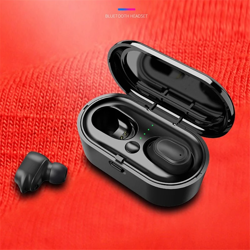 

GIAUSA Wireless Bluetooth 5.0 Earphone HIFI Mini 9D Stereo Sports Waterproof Running Headset Support iOS/Android Phones