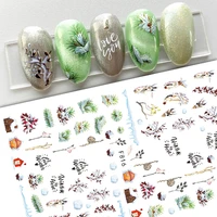 nail stickers sliders for nails for manicure decor nails set nail design sliders new year figurines self adhesive with words