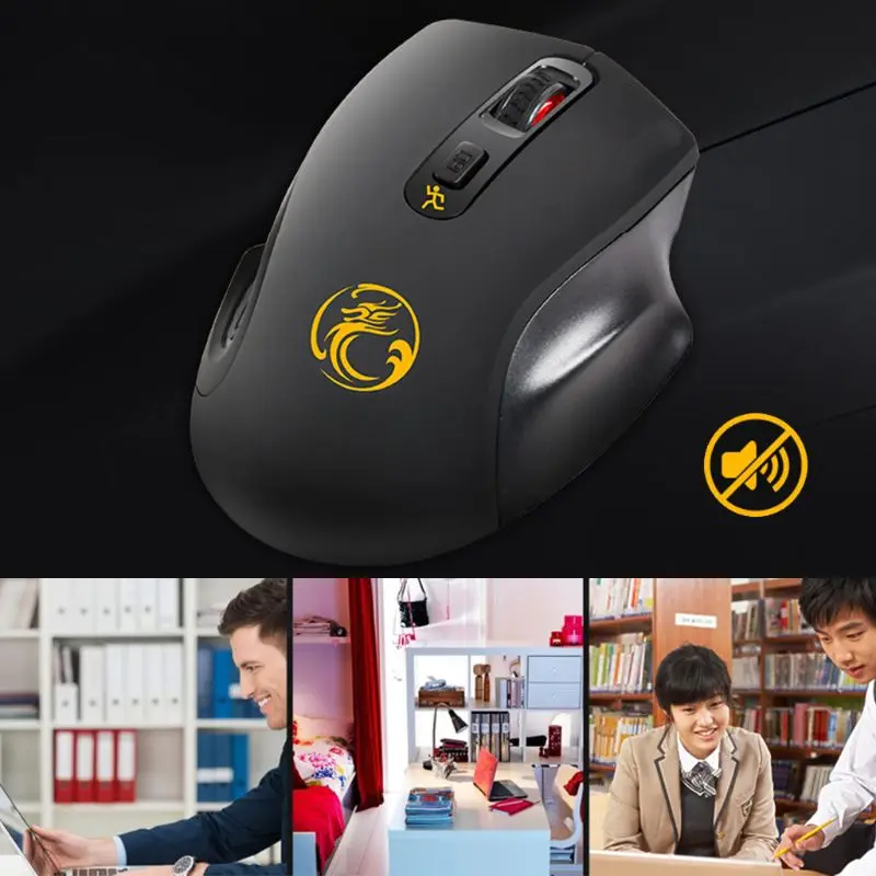 Беспроводная мышь iMice 2 4G 3 уровня DPI регулируемая Бесшумная оптическая для
