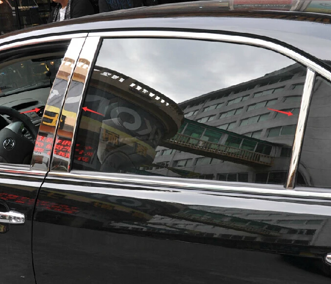 6 шт. хромированных стоек для центрального окна отделка Toyota Camry 2007 2011|pillar post|window