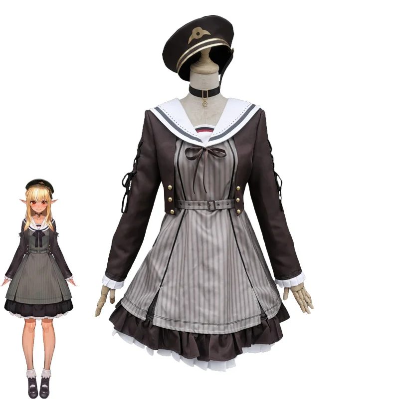 

Hololive VTuber GAMERS YouTuber Shiranui Flare Cosplay Costumes Women Cute Dress Coat Halloween Carnival Uniforms Custom Made